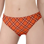 Halloween Plaid Pattern Print Women's Panties