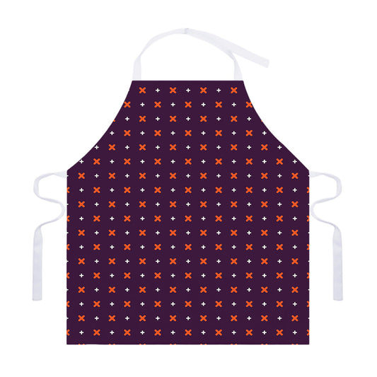 Halloween Plus And Cross Pattern Print Adjustable Apron