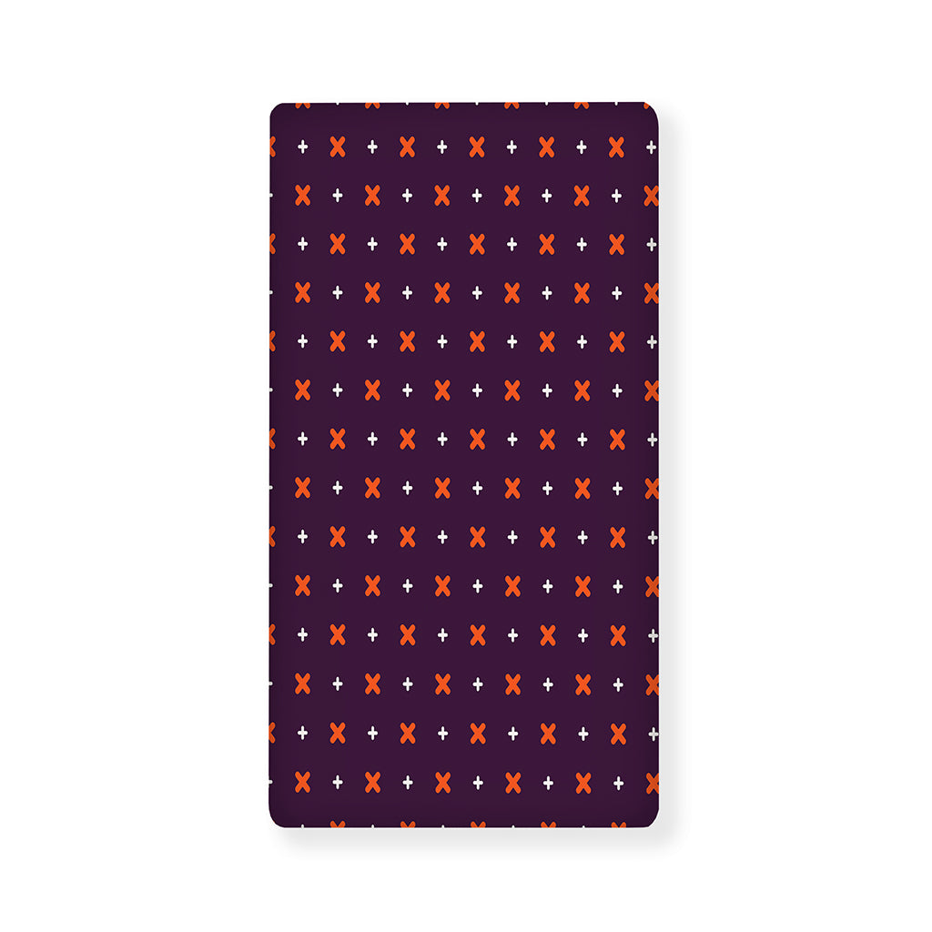 Halloween Plus And Cross Pattern Print Baby Crib Sheet
