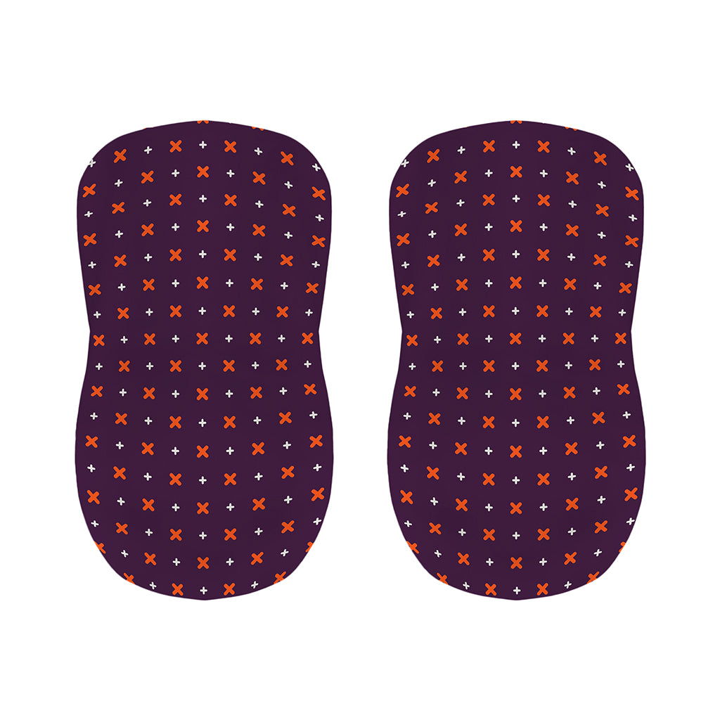 Halloween Plus And Cross Pattern Print Bar Stool Covers