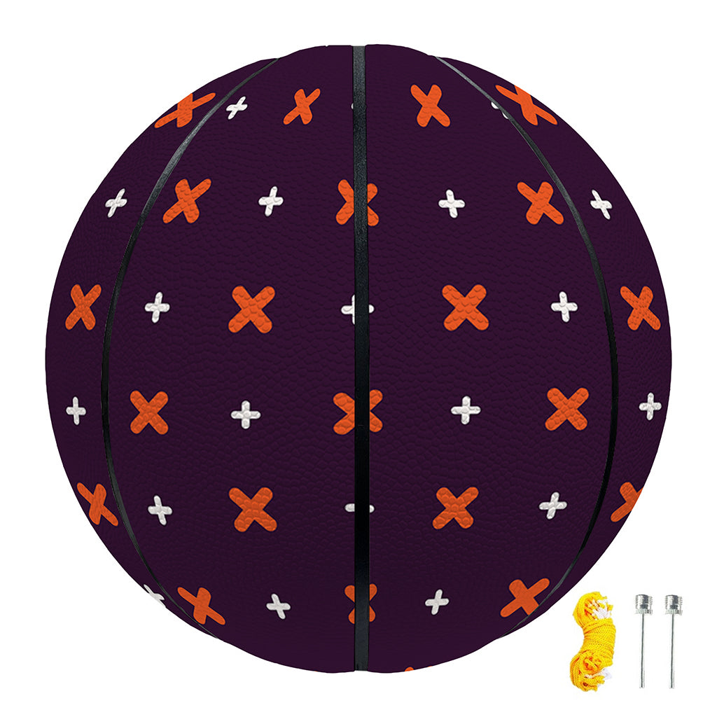 Halloween Plus And Cross Pattern Print Basketball