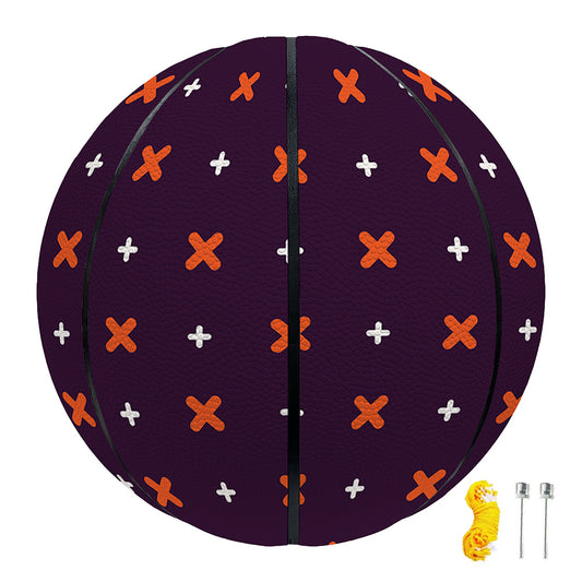 Halloween Plus And Cross Pattern Print Basketball