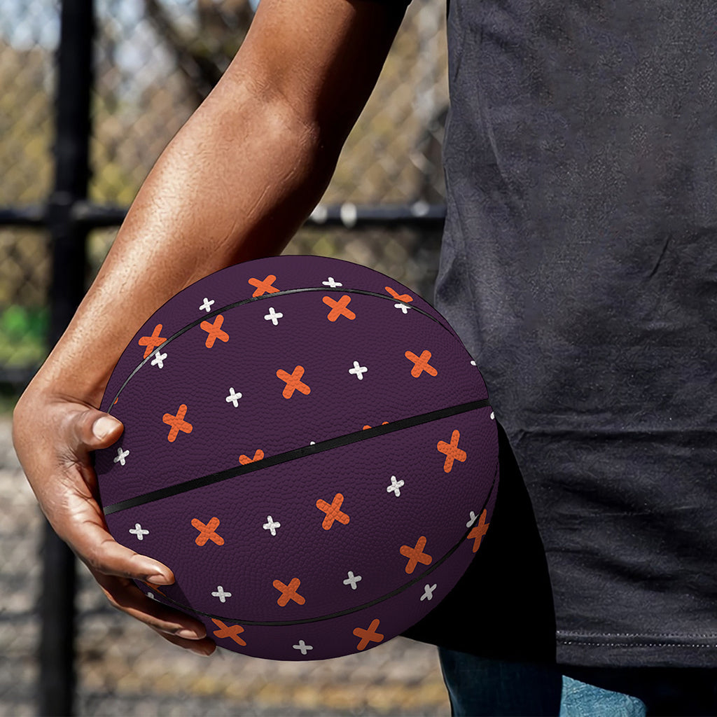 Halloween Plus And Cross Pattern Print Basketball