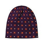 Halloween Plus And Cross Pattern Print Beanie