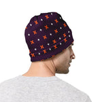 Halloween Plus And Cross Pattern Print Beanie
