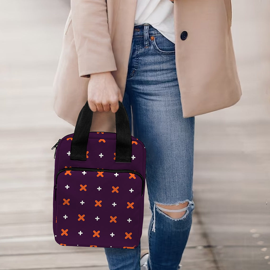 Halloween Plus And Cross Pattern Print Bible Tote Bag