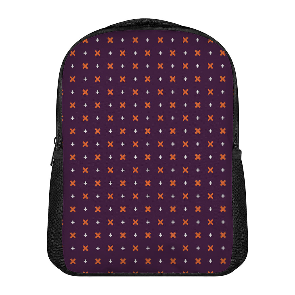 Halloween Plus And Cross Pattern Print Casual Backpack