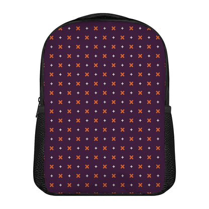 Halloween Plus And Cross Pattern Print Casual Backpack