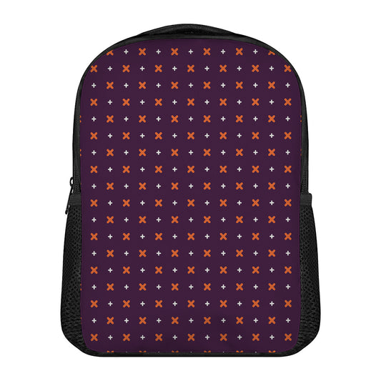 Halloween Plus And Cross Pattern Print Casual Backpack
