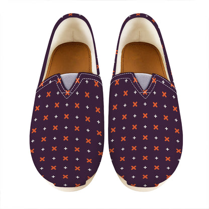 Halloween Plus And Cross Pattern Print Casual Shoes