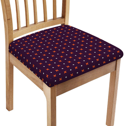 Halloween Plus And Cross Pattern Print Chair Cushion Cover