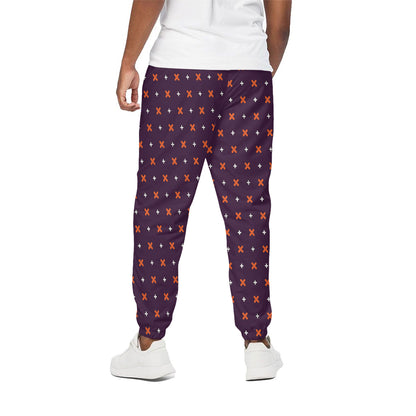Halloween Plus And Cross Pattern Print Cotton Pants