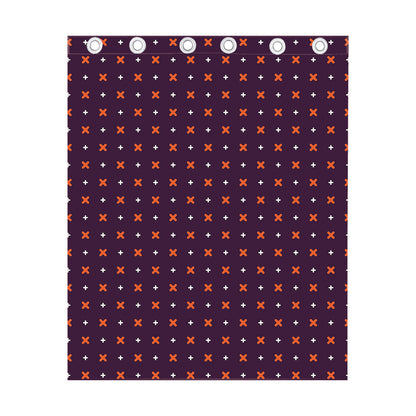 Halloween Plus And Cross Pattern Print Curtain