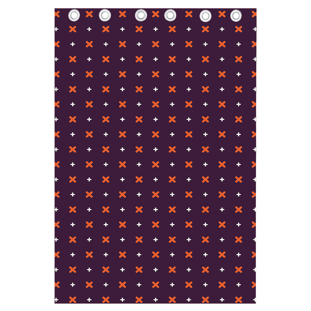 Halloween Plus And Cross Pattern Print Curtain