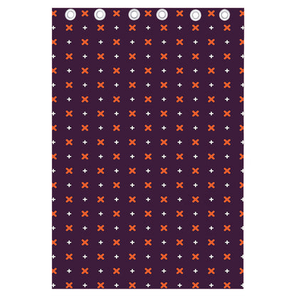 Halloween Plus And Cross Pattern Print Curtain