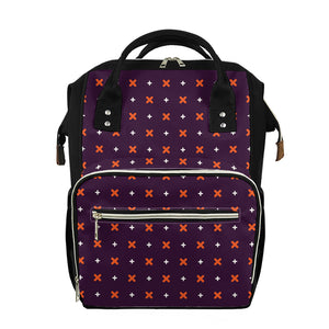 Halloween Plus And Cross Pattern Print Diaper Bag