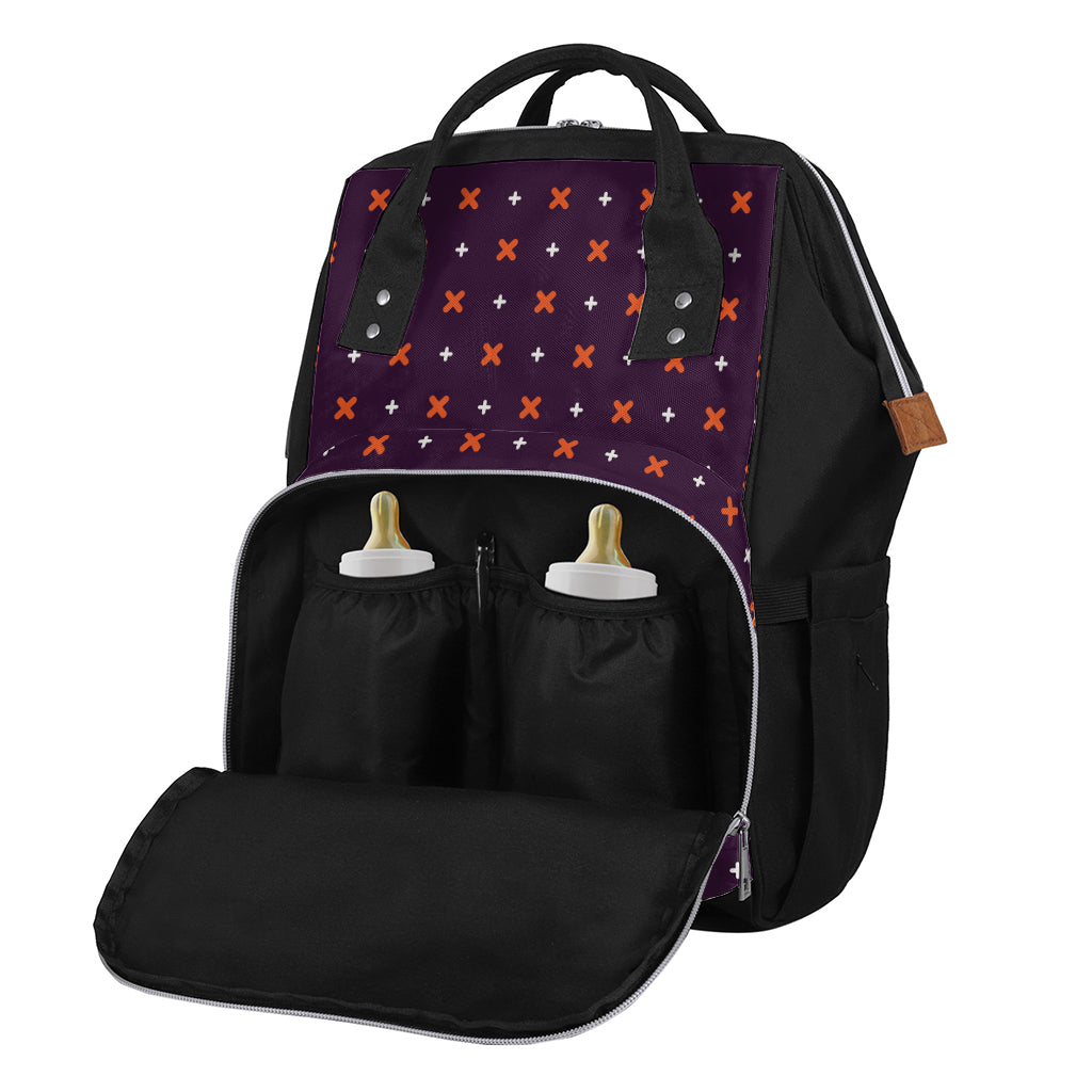 Halloween Plus And Cross Pattern Print Diaper Bag