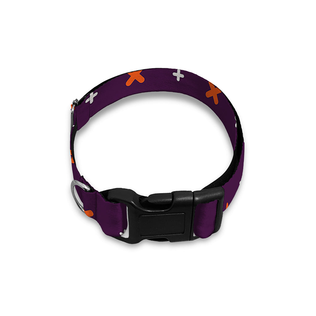 Halloween Plus And Cross Pattern Print Dog Collar