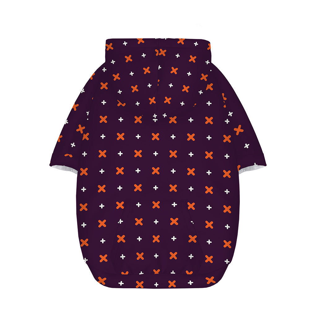 Halloween Plus And Cross Pattern Print Dog Zip Up Hoodie