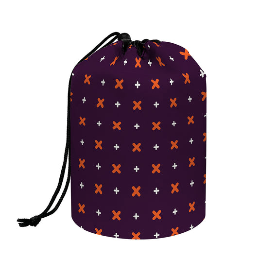 Halloween Plus And Cross Pattern Print Drawstring Makeup Bag