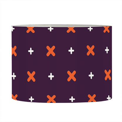 Halloween Plus And Cross Pattern Print Drum Lamp Shade