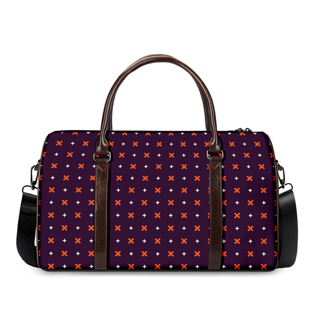 Halloween Plus And Cross Pattern Print Duffle Bag