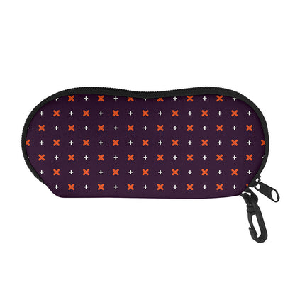 Halloween Plus And Cross Pattern Print Glasses Case