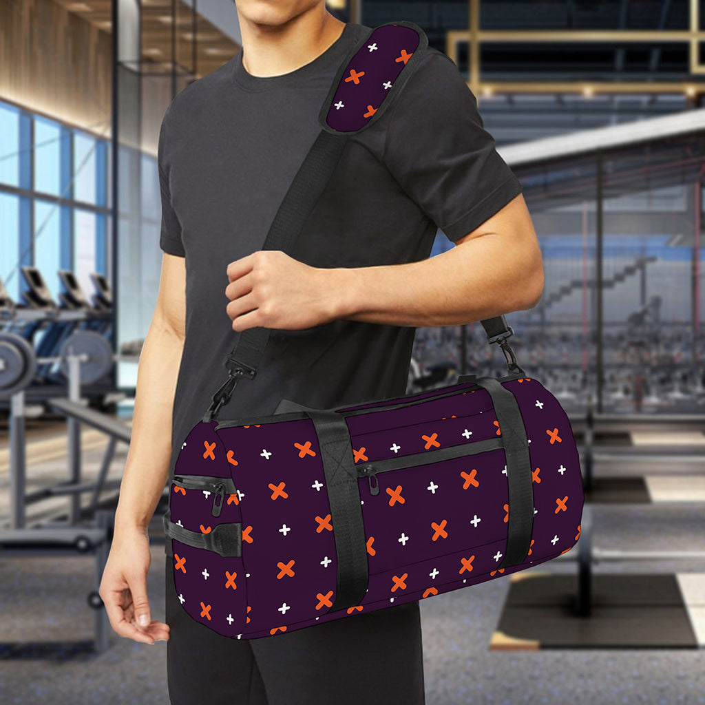Halloween Plus And Cross Pattern Print Gym Bag