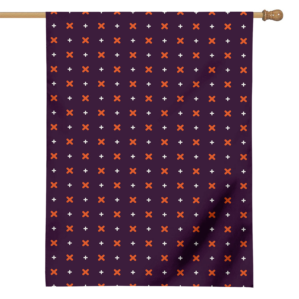 Halloween Plus And Cross Pattern Print House Flag