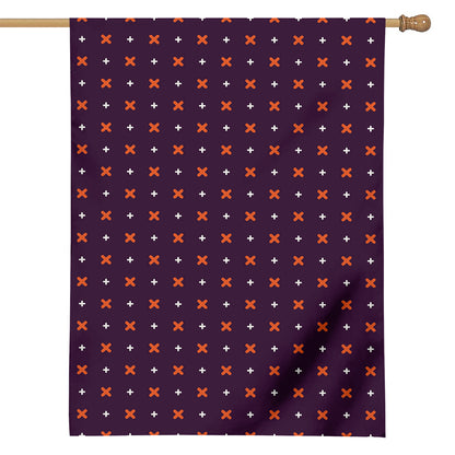 Halloween Plus And Cross Pattern Print House Flag