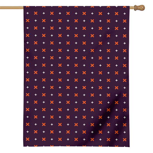 Halloween Plus And Cross Pattern Print House Flag