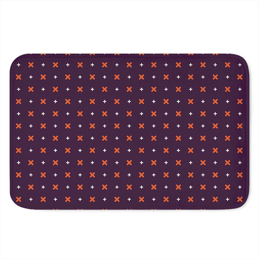 Halloween Plus And Cross Pattern Print Indoor Door Mat