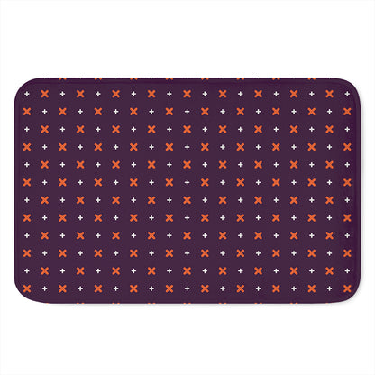 Halloween Plus And Cross Pattern Print Indoor Door Mat