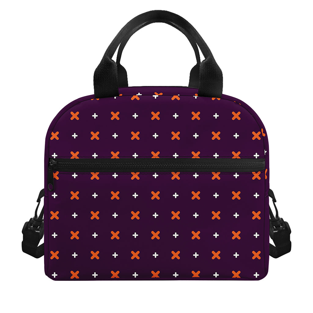 Halloween Plus And Cross Pattern Print Insulated Lunch Bag