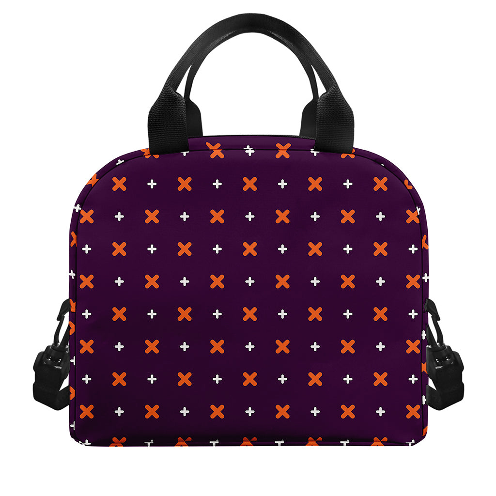 Halloween Plus And Cross Pattern Print Insulated Lunch Bag