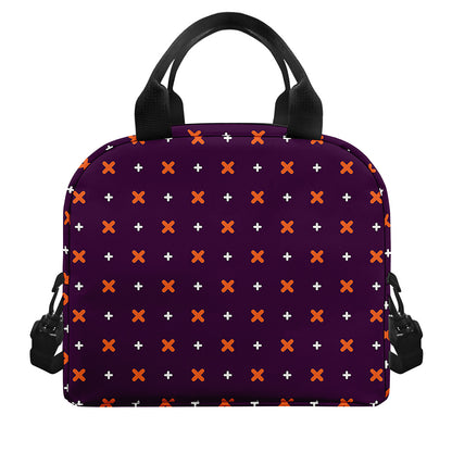 Halloween Plus And Cross Pattern Print Insulated Lunch Bag
