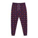 Halloween Plus And Cross Pattern Print Jogger Pants