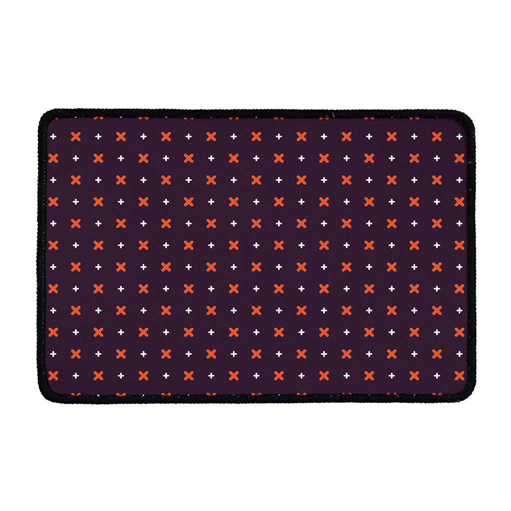 Halloween Plus And Cross Pattern Print Kitchen Mat