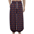 Halloween Plus And Cross Pattern Print Lantern Pants