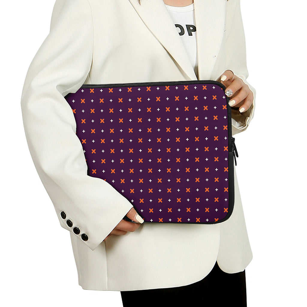 Halloween Plus And Cross Pattern Print Laptop Sleeve