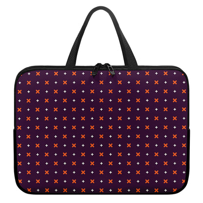 Halloween Plus And Cross Pattern Print Laptop Sleeve With Handle