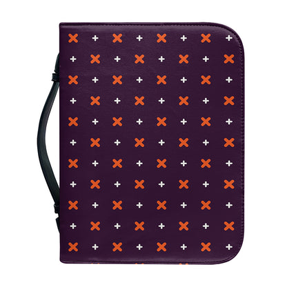 Halloween Plus And Cross Pattern Print Leather Bible Cover