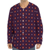 Halloween Plus And Cross Pattern Print Long Sleeve Baseball Jersey