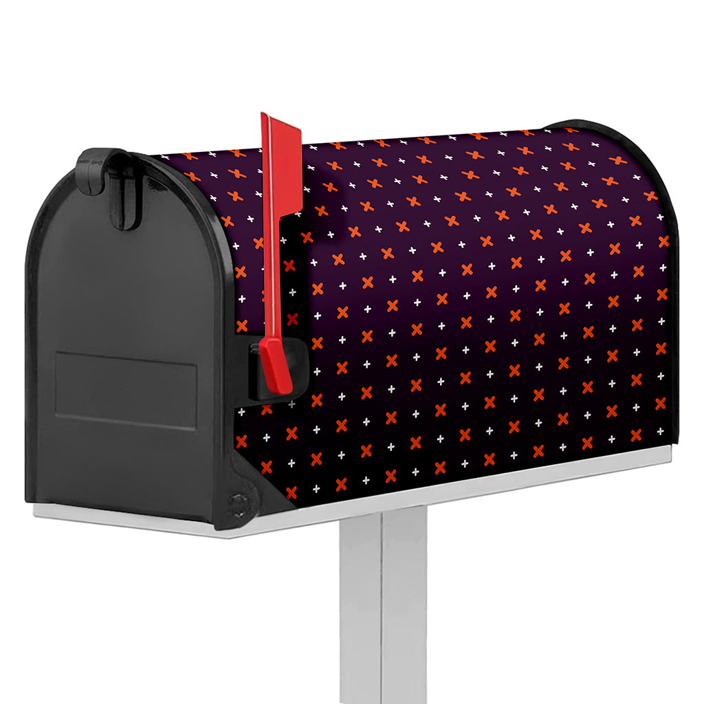 Halloween Plus And Cross Pattern Print Mailbox Cover