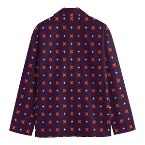 Halloween Plus And Cross Pattern Print Men's Blazer