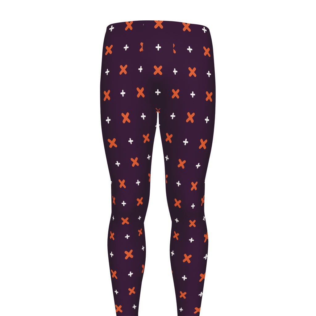 Halloween Plus And Cross Pattern Print Men's leggings