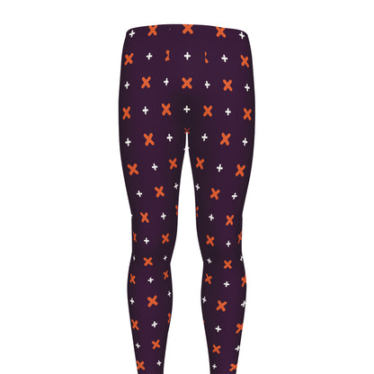 Halloween Plus And Cross Pattern Print Men's leggings