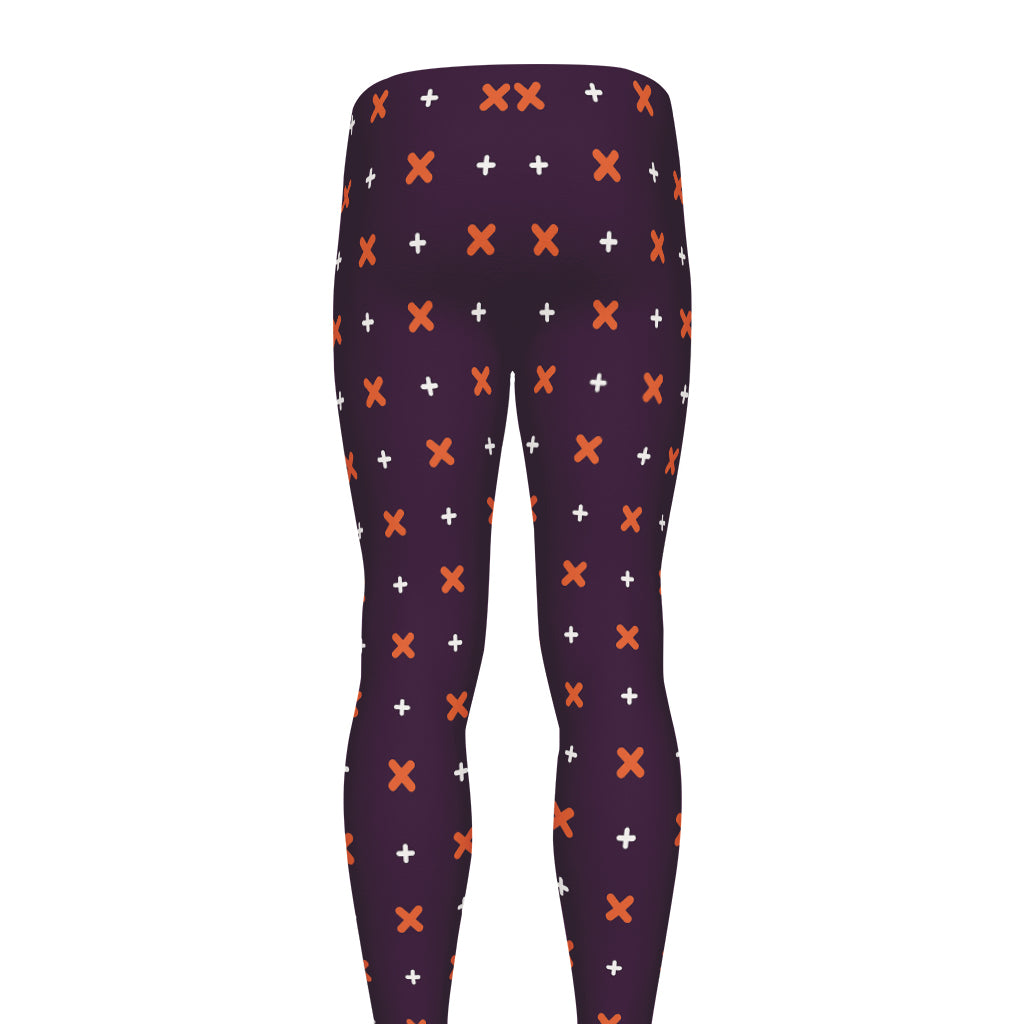 Halloween Plus And Cross Pattern Print Men's leggings