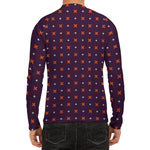 Halloween Plus And Cross Pattern Print Men's Long Sleeve Rash Guard