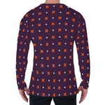 Halloween Plus And Cross Pattern Print Men's Long Sleeve T-Shirt